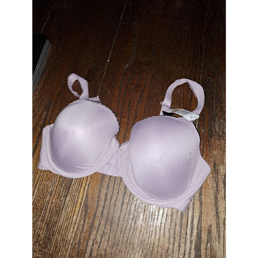 New 40DD Paramour Purple Sensational Bra Padded Underwire Convertible Back NWT